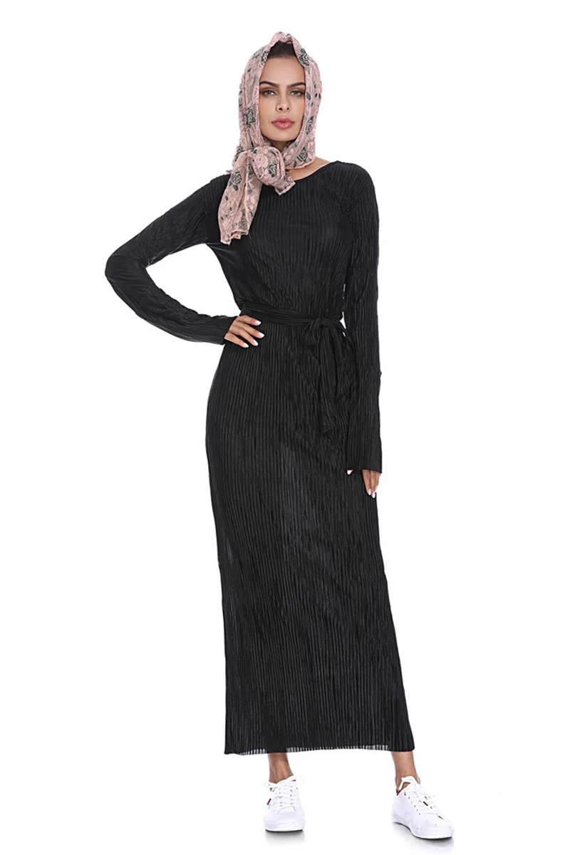 Женское платье в мусульманском стиле, свободное арабское абайское базовое средневосточное турецкое платье, простое большое кимоно в стиле ...