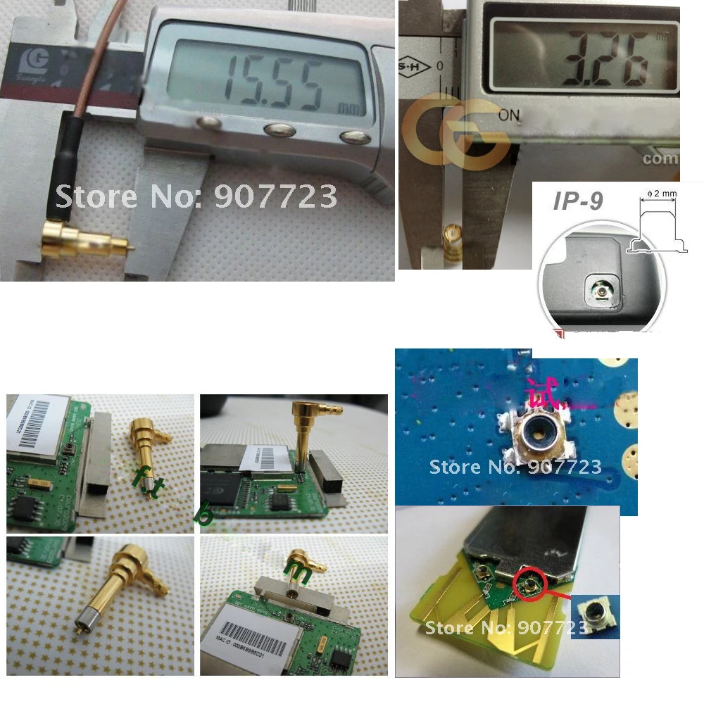 10 шт. MS-156 MS156 Pyhteyl штекер для F Женский Разъем тестовый зонд RG178 и RG316 провода кабеля 20 см