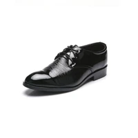 men brand patent leather black formal shoes men classic office business shoes men elegant pointed toe wedding dress shoe