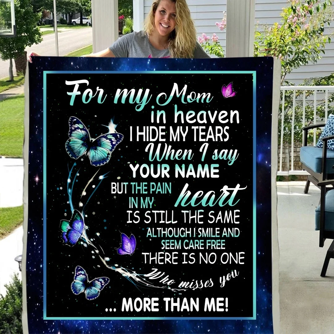 Мягкое плюшевое Флисовое одеяло с бабочками для моей мамы на небесах|Одеяла| |