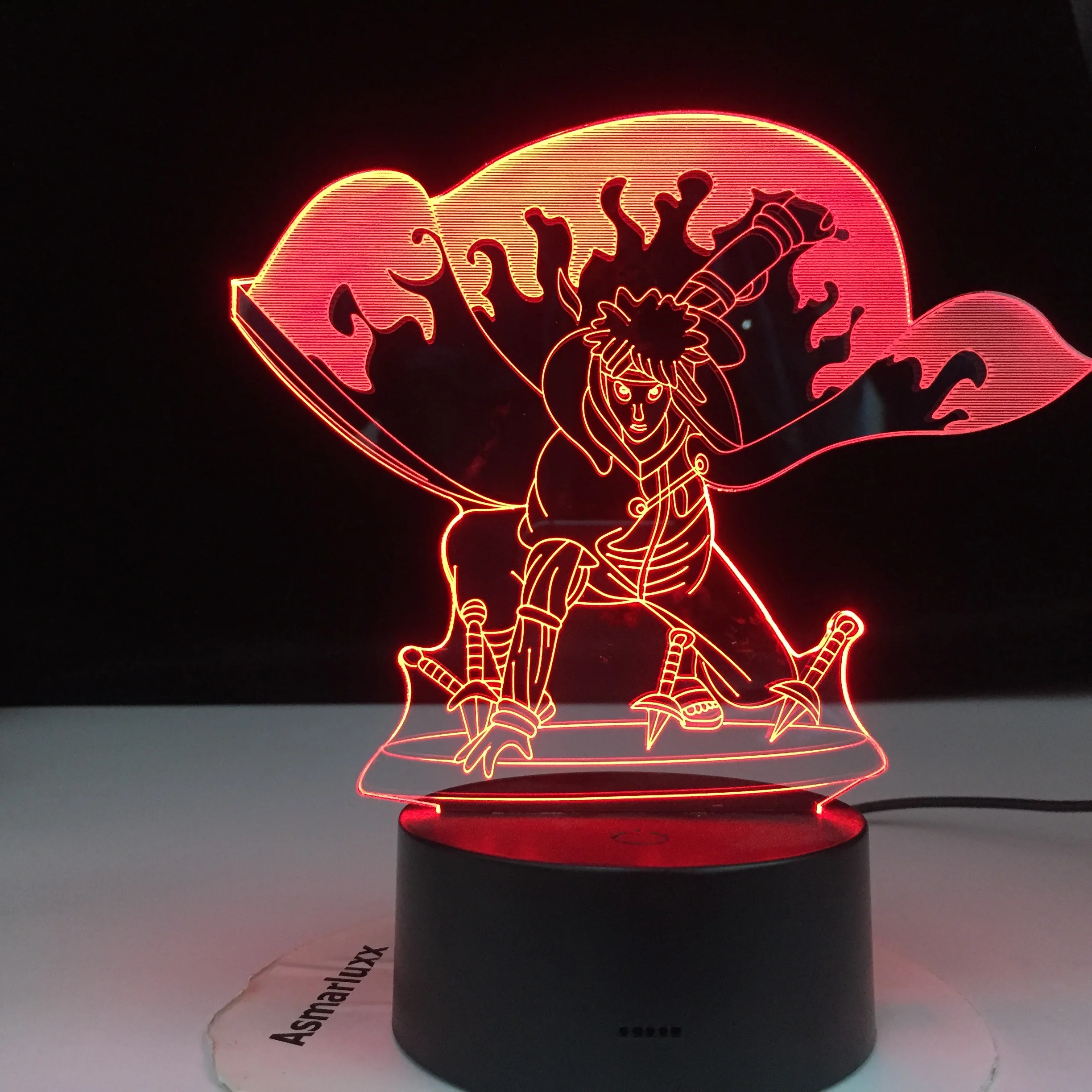 Японская манга наруто 3d лампа Minato Namikaze фигура атмосфера для детской комнаты