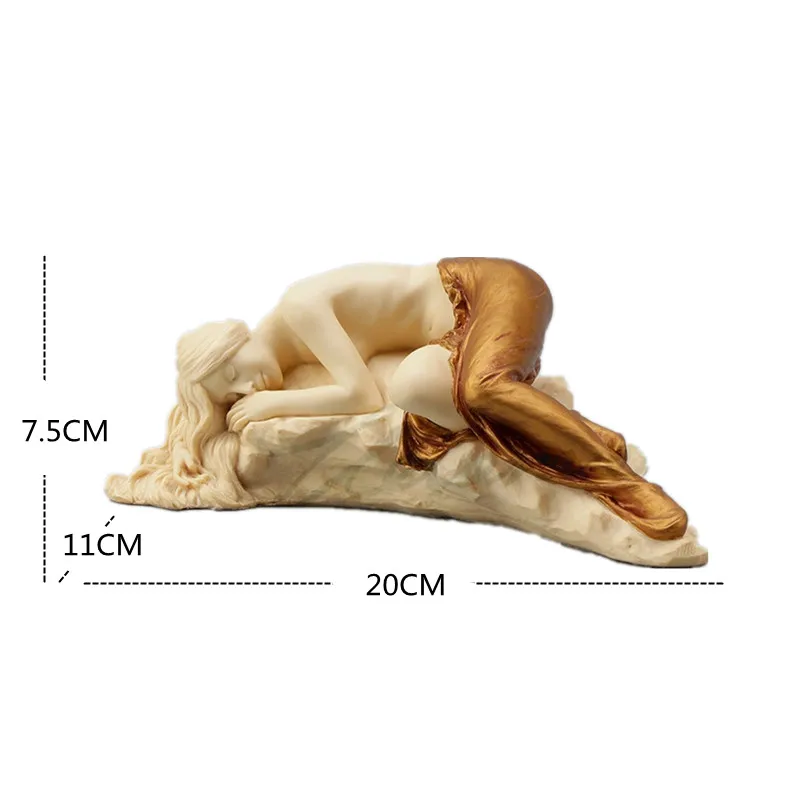 Современная Статуэтка из смолы Обнаженная женщина статуэтка абстрактные