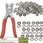 100 комплектов Металлических Заклепок, заклепки с белыми красками, инструмент для установки, заклепки, кнопка для детской одежды, 10 цветов на выбор