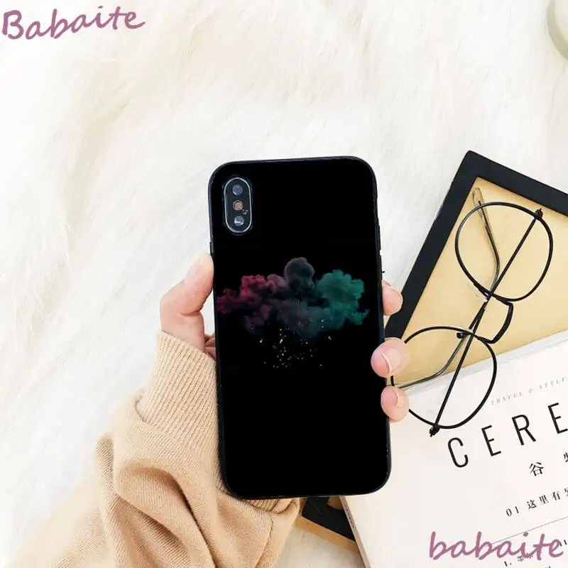 

Babaite Black background small font Phone Case For iPhone 8 7 6 6S Plus X XS MAX 5 5S SE XR 11 11pro promax 12 12Pro Promax