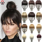 MANWEI клип в тупой челке тонкая искусственная бахрома натуральные синтетические аккуратные волосы челка аксессуары для девушек невидимые натуральные волосы