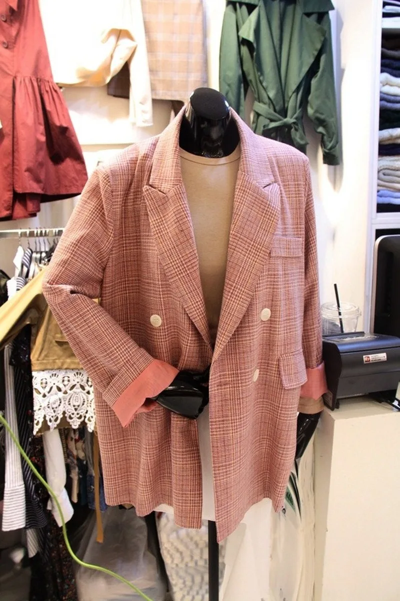 Женский блейзер Корейская одежда на весну и осень новый стильный костюм женский