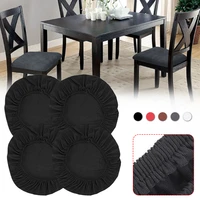 4 pcs chair cover decor fit for oblongsquare round chair elastic dining chair seat cover slipcovers