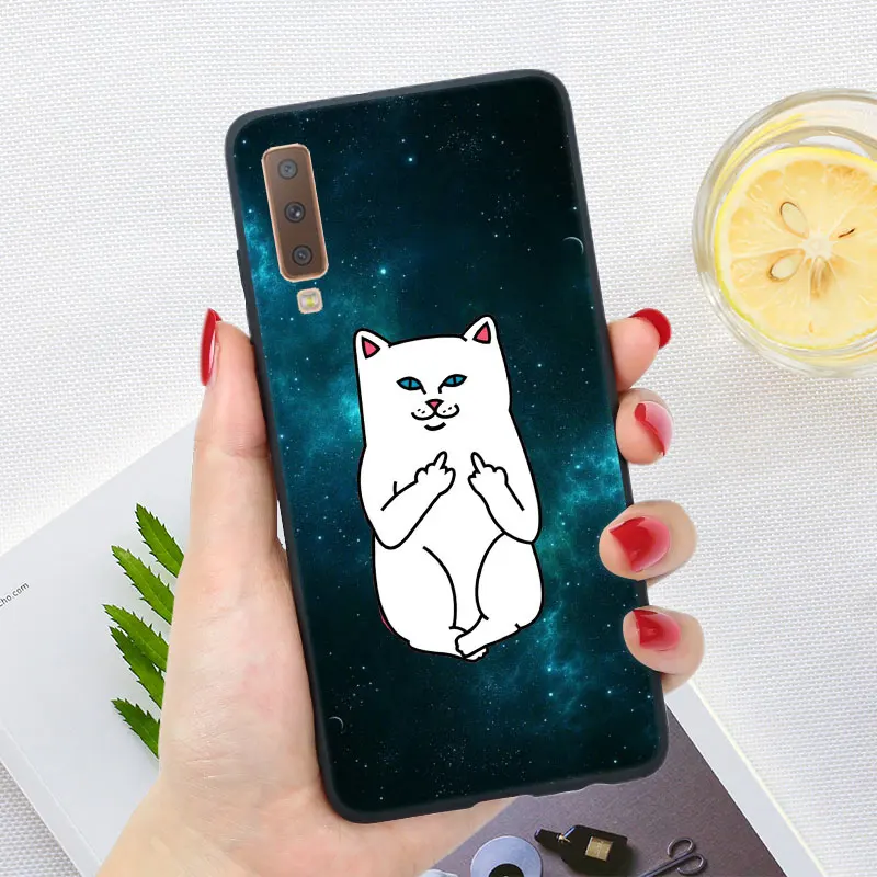 Мягкий ТПУ чехол для samsung A7 чехол силиконовый глянцевый яркий чехол для samsung Galaxy A5 A6 A8 Plus чехол - Цвет: OO10
