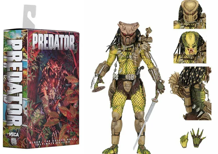 Экшн фигурка NECA Predator eloer:the golden angel ultimate edition Коллекционная модель игрушка в