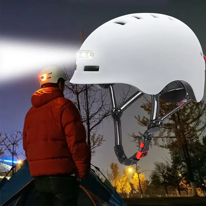 

LED Light Cycling Helmet Bicycle Helmet Electric Skateboard Wheel Skateboard Helmet LightV Protective Gear