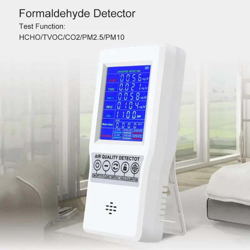 Цифровой детектор формальдегида HCHO/TVOC/CO2/PM2.5/PM10 газовый монитор качества воздуха G8TB