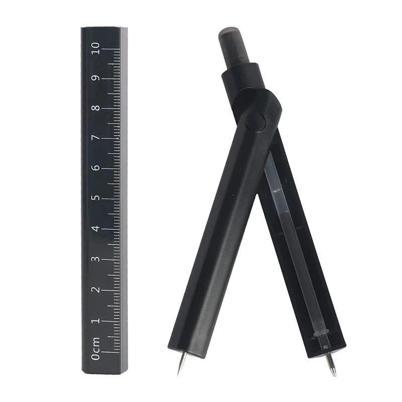 

Multifunction 4 in 1 Professional Drawing Compass with Erasable Pen Ruler Eraser for Geometry Drafting Math Students