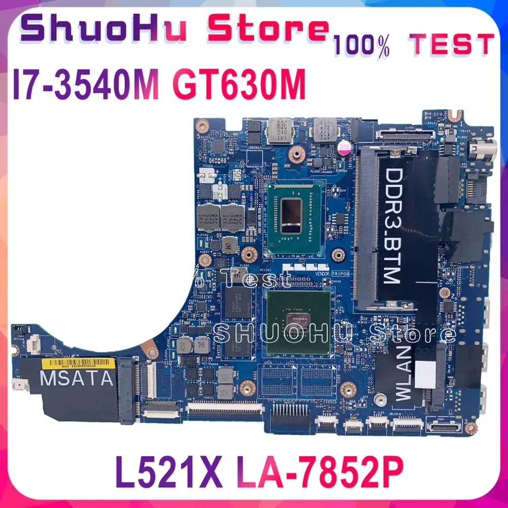 

Материнская плата KEFU QBL00 LA-7851P для ноутбука Dell XPS 15 L521X, материнская плата DDR3 I7-3540M CPU GT630M
