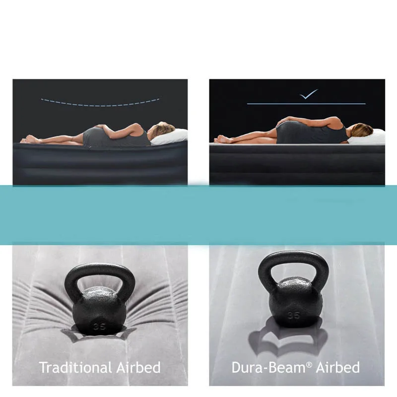 Электрический насос для кемпинга 152*203*43 см встроенный воздушный матрас надувная