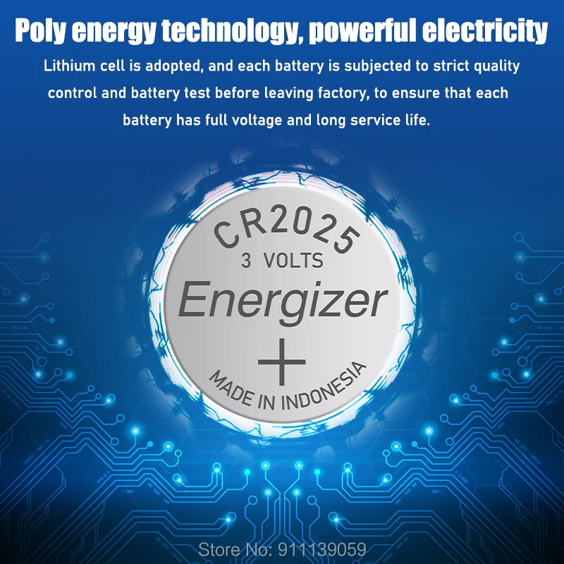4PCS 100% Original Energizer CR2025 DL2025 DL/CR 2025 Lithium Battery For Toy Watch Remote Control Calculator button cell coin |