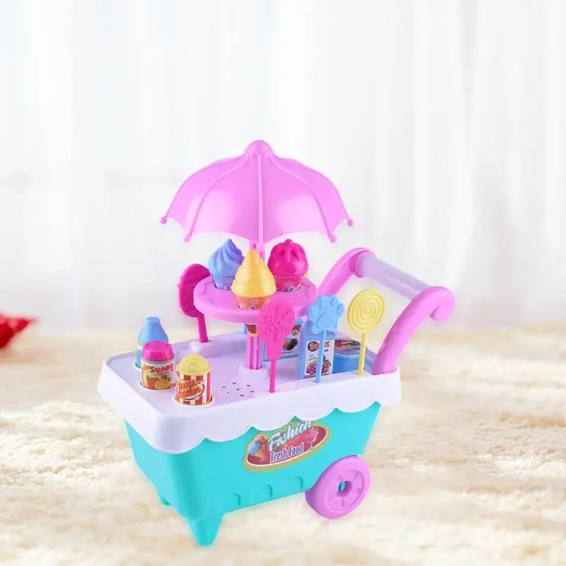 Мини тележка для девочек магазин сладостей маленькие тележки мороженого детские