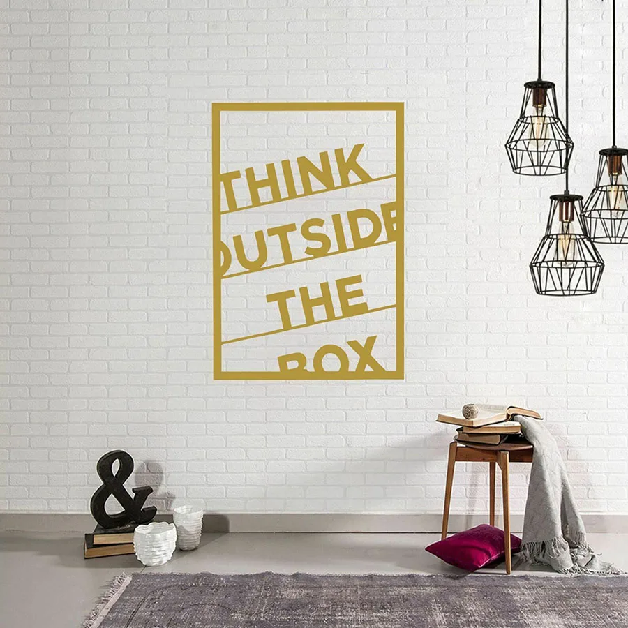 Настенная художественная наклейка с цитатами Думай на улице Виниловая окно