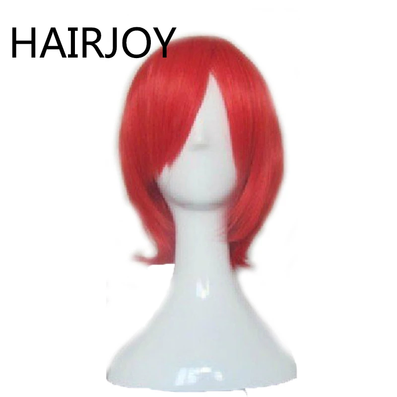 HAIRJOY синтетические волосы косплей парики красный розовый синий коричневый