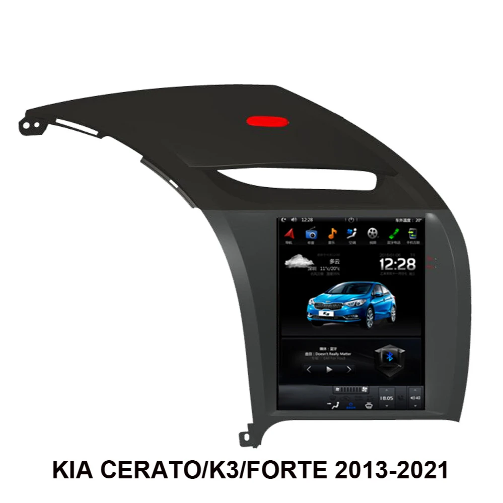 

10.4" Tesla Style Android 9.0 Car GPS Navigation For KIA CERATO/K3/FORTE 2013-2022 Auto Radio Stereo Multimedia Player