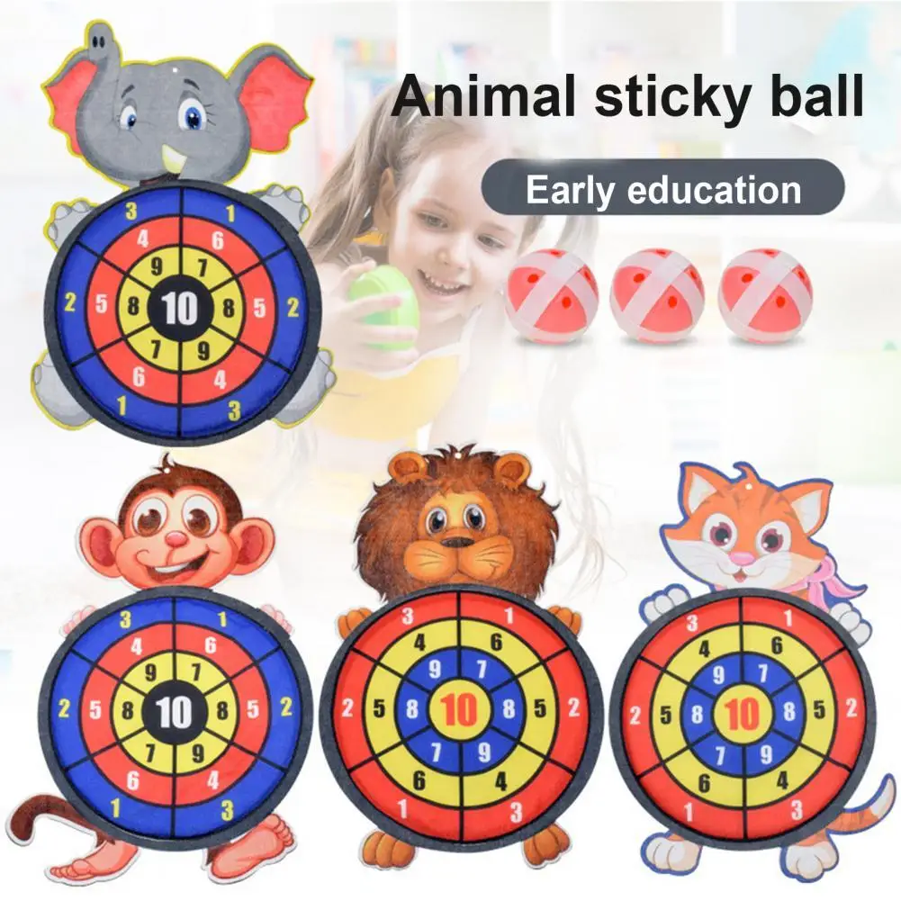

1Set Sticky Balls Target Dart Board Set Parent Child Sports Game 1 x Dart Board With 3 Sticky Balls Interactive Toy Kids Gift