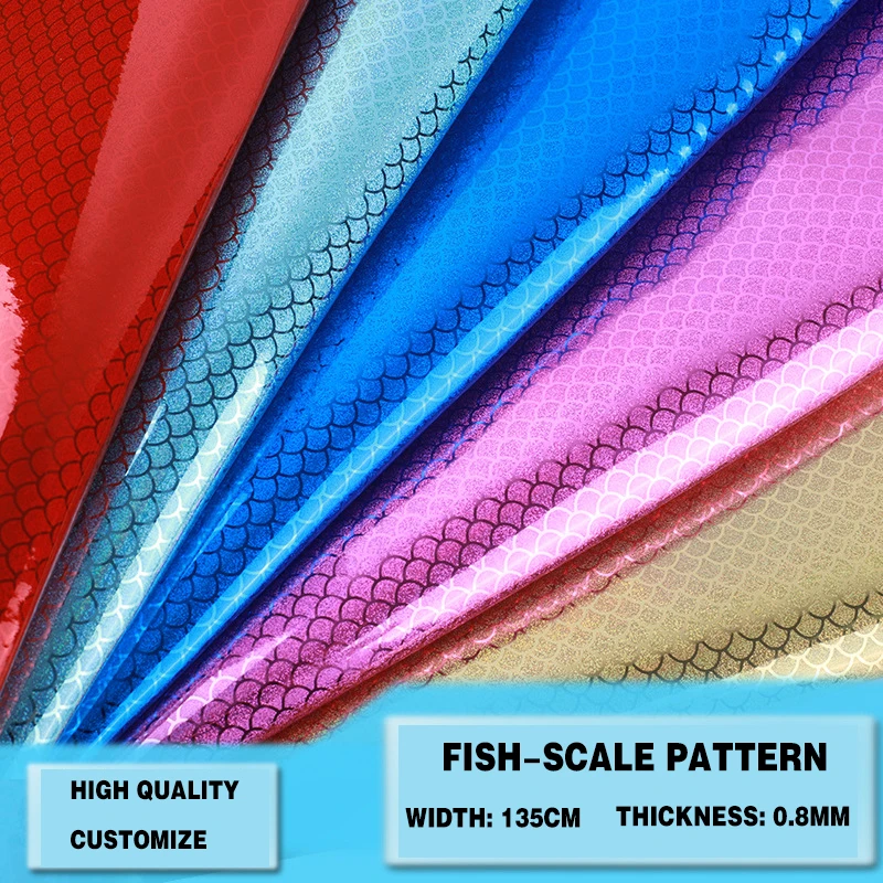 

Искусственная кожа из искусственной кожи с рыбьим узором, массивный Блестящий Золотой синтетический бант для волос, ткань, аксессуары для ...