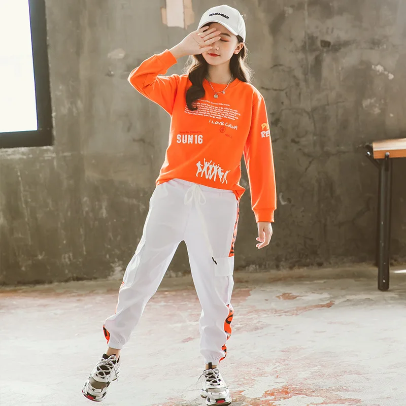 

Casual Kids Clothes Suit Spring Autumn Children Clothes Baby Girls Blouse + Pants Teenagers Outwear High Quality