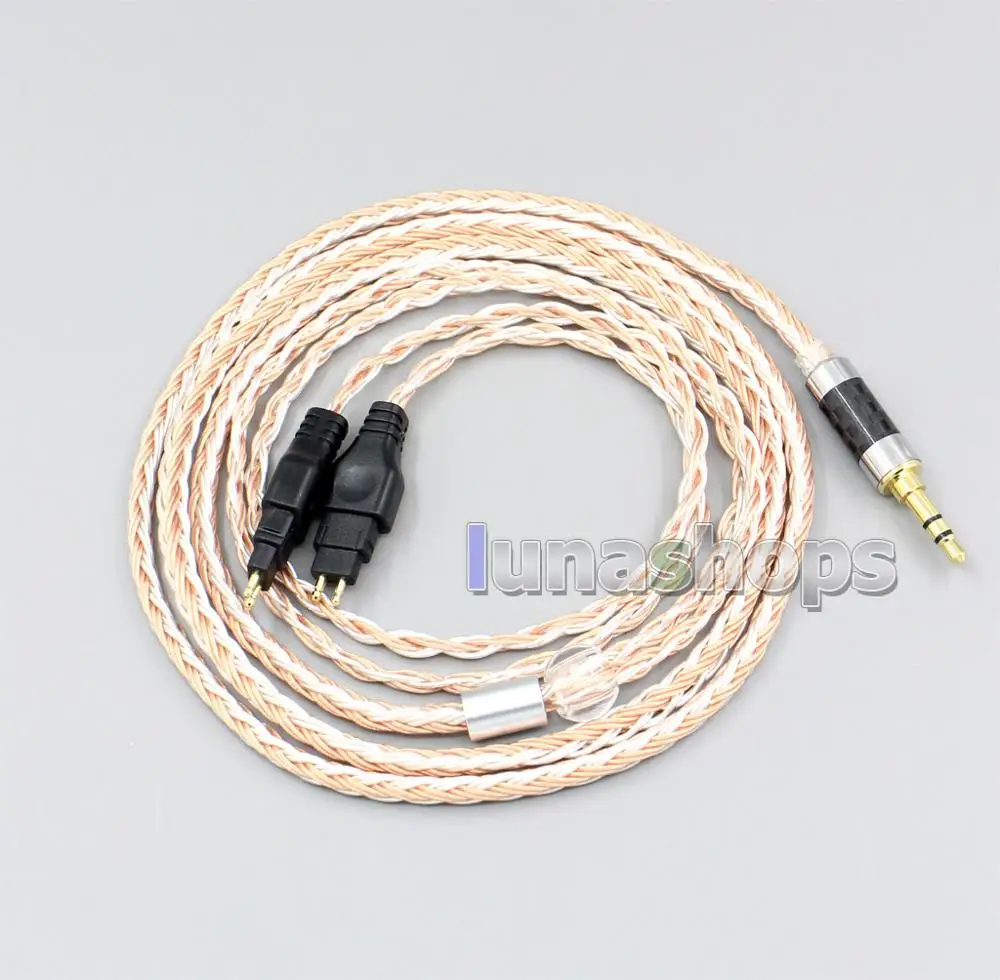 LN005980 3 5 XLR 16 ядер OCC посеребренный смешанный кабель для наушников Sennheiser HD580 HD600 HD650