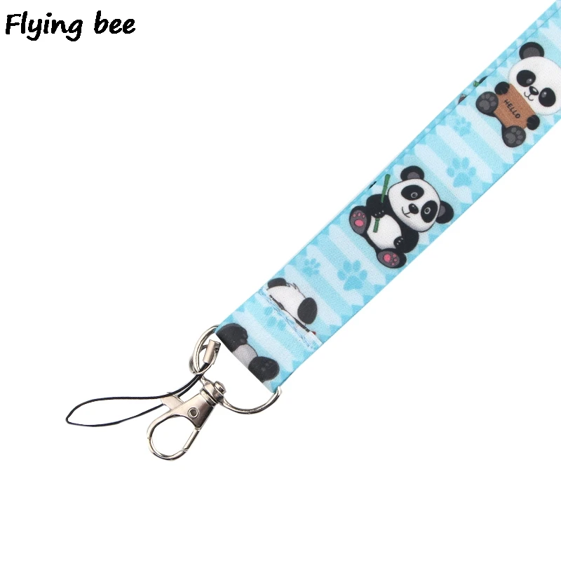 Flyingbee милая панда шнурок для телефона строп ключей ID карты фотография мужчин