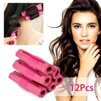 new fashion 12pcs flower type soft hair curler sleeping magic sponge hair rollers diy hair design curlers twist hairdresser tool