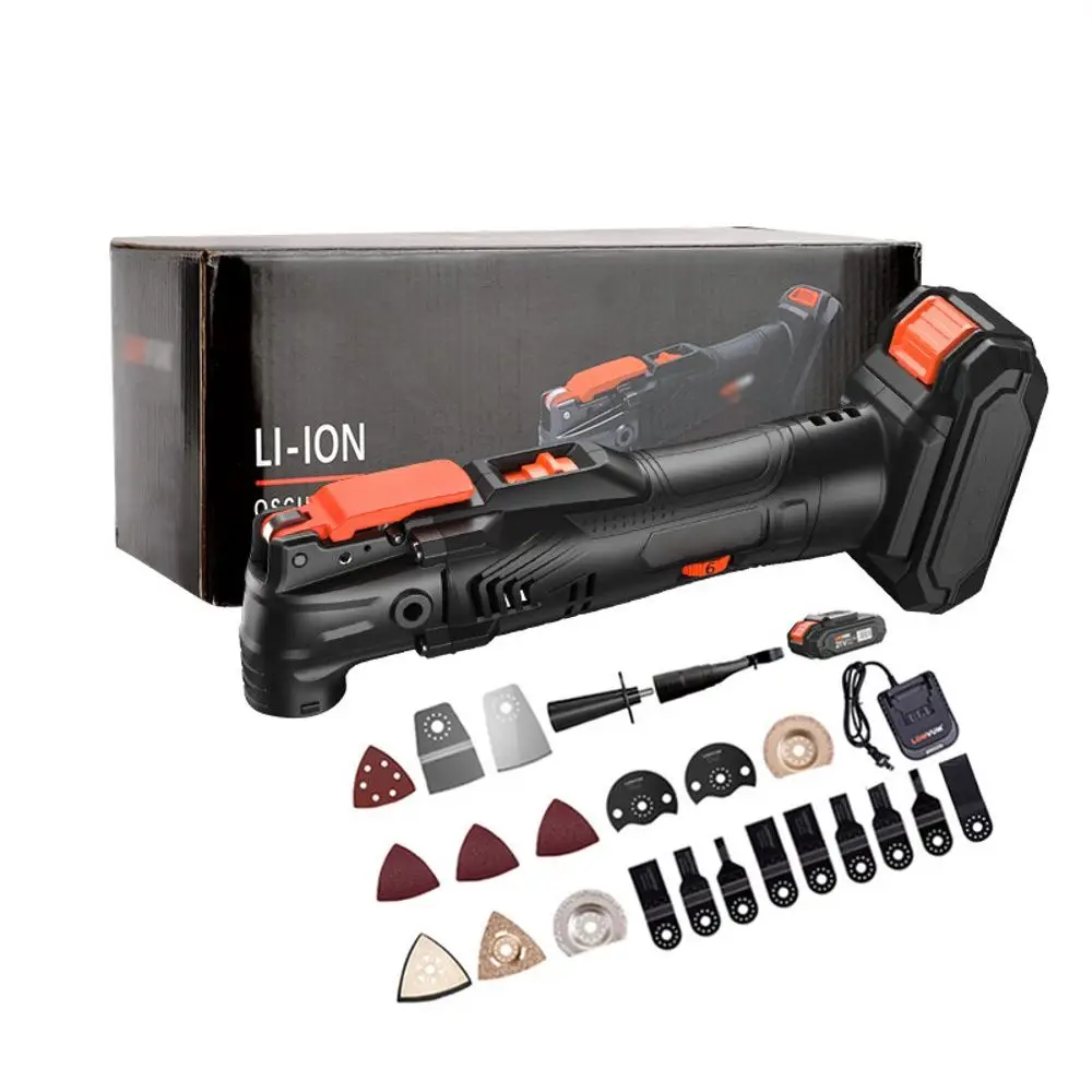 

21V Multifunction Oscillating Renovator Li-ion Tool Electric Trimmer Saw with 2 Battery & Accessorie Woodworking Power Tools Kit