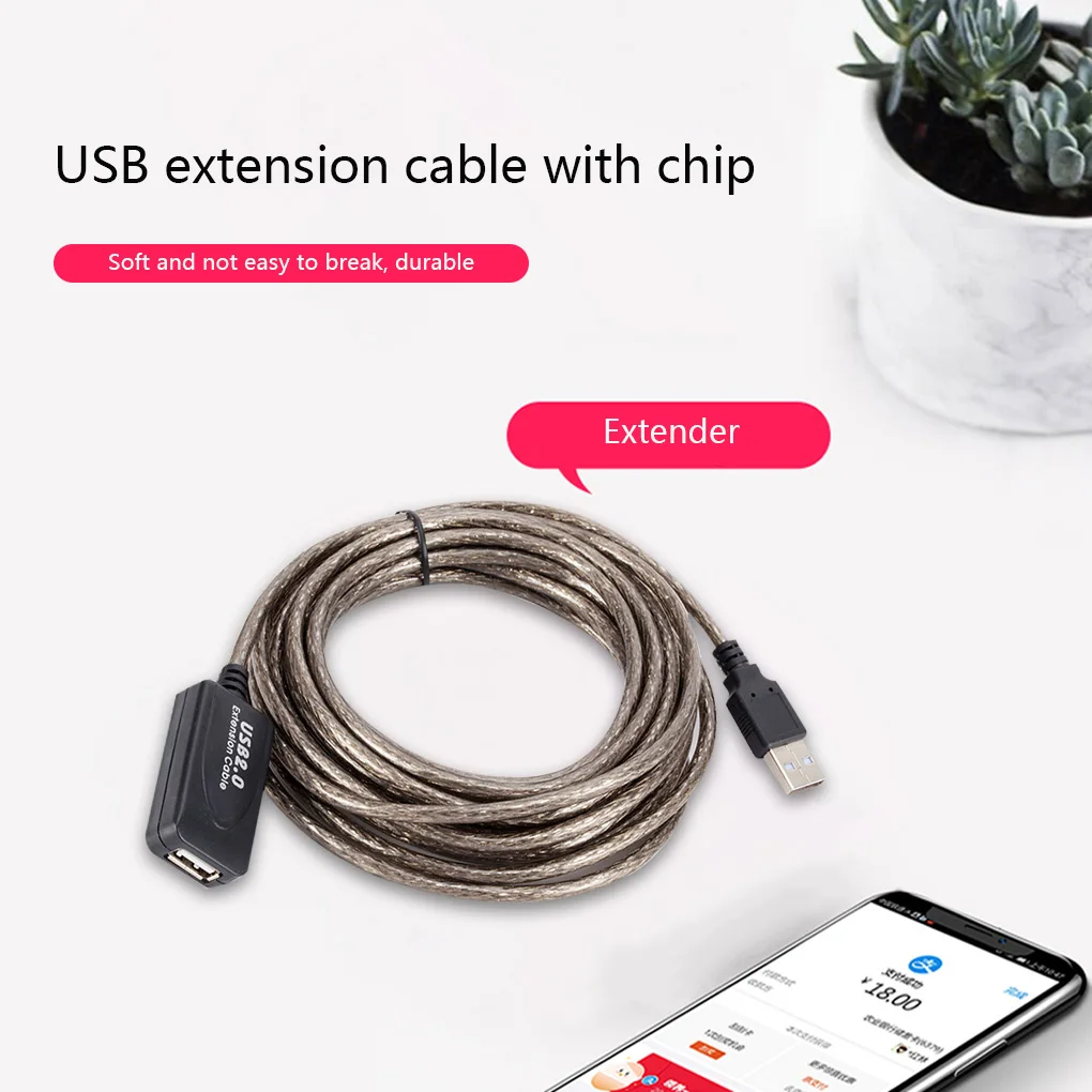 15 м/10 м/5 м USB 2 0 кабель-удлинитель высокого Скорость Мужской к женскому удлинитель