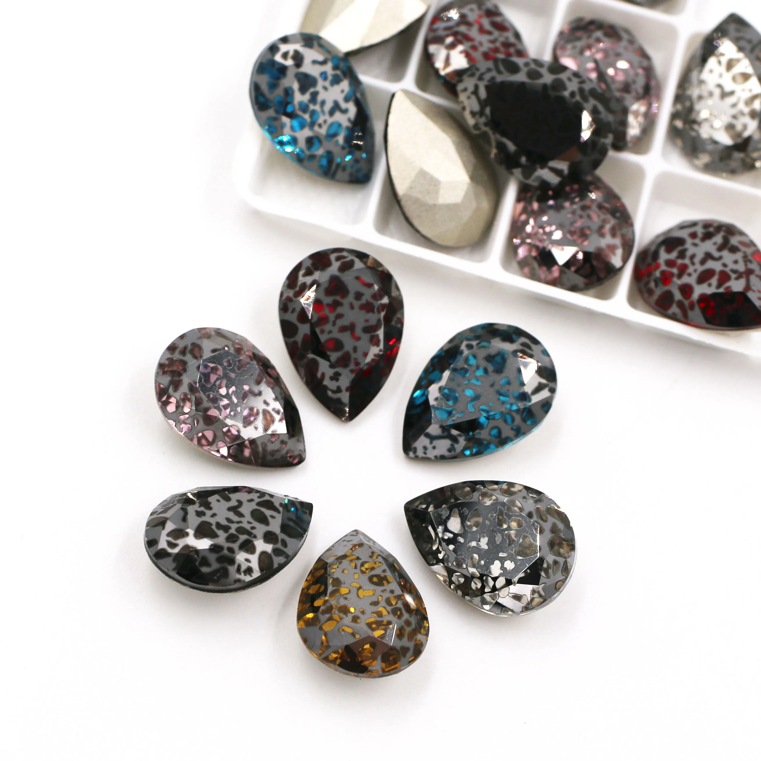 Новое поступление 2020 стразы из хрустального стекла K9 в форме слезы с острым