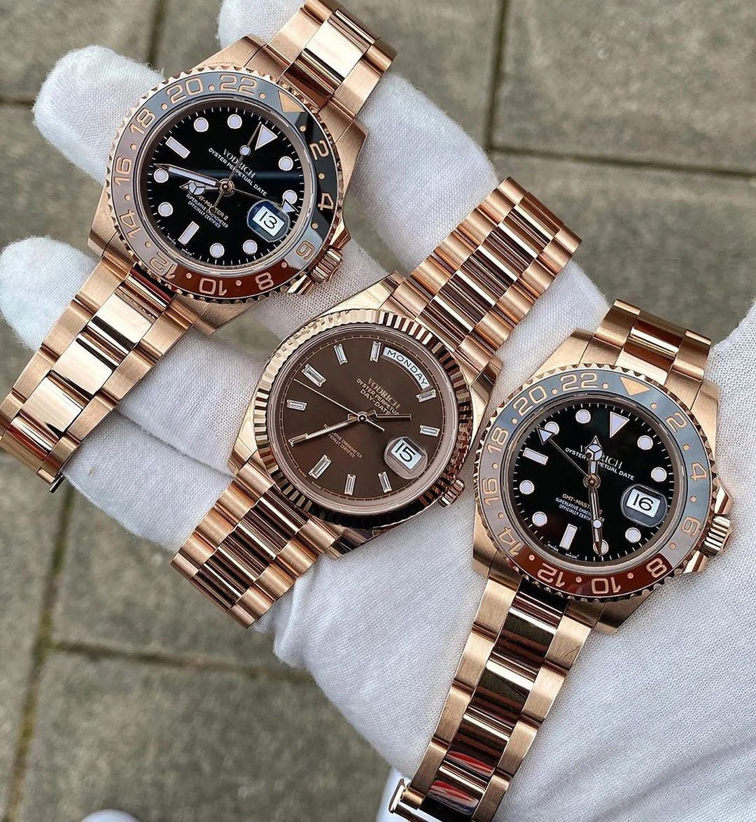 

2021 VODRICH Luxury Brand Daydate Women Men Quartz Watch Luxury Gold Gold Daydate Women Alloy Quartz Watch OEM Watch