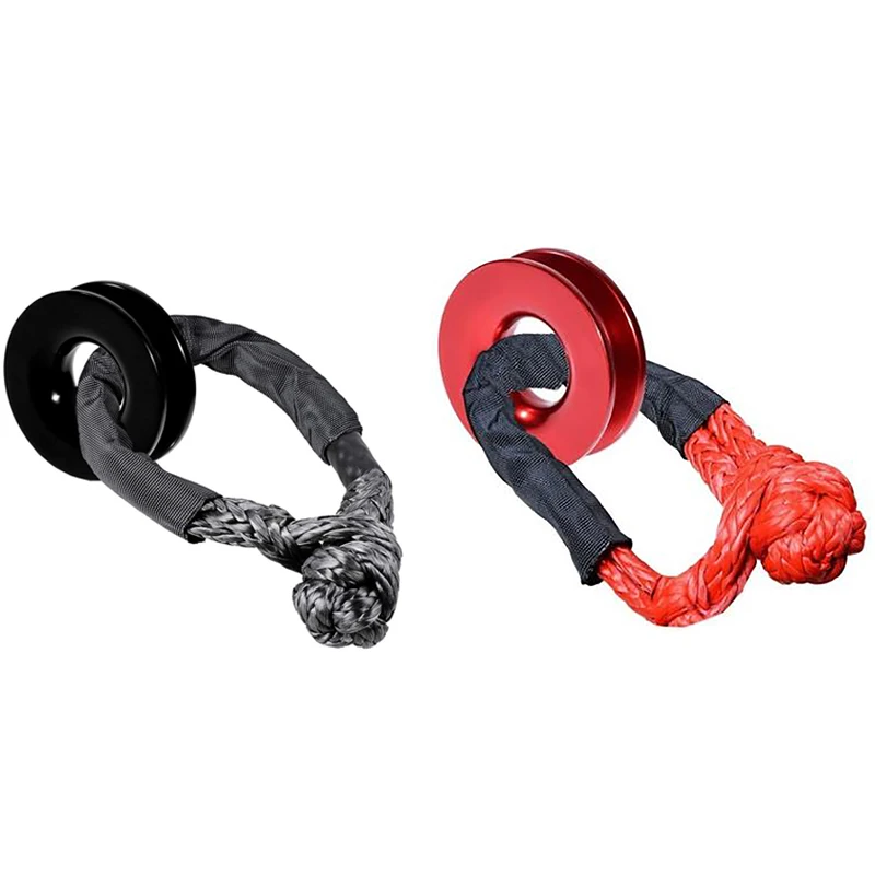 

1/2 Inch Synthetic Shackle Winch Rope + Recovery Snatch Ring for ATV UTV SUV Off-Road Towing Truck 4X4 Boat Marine