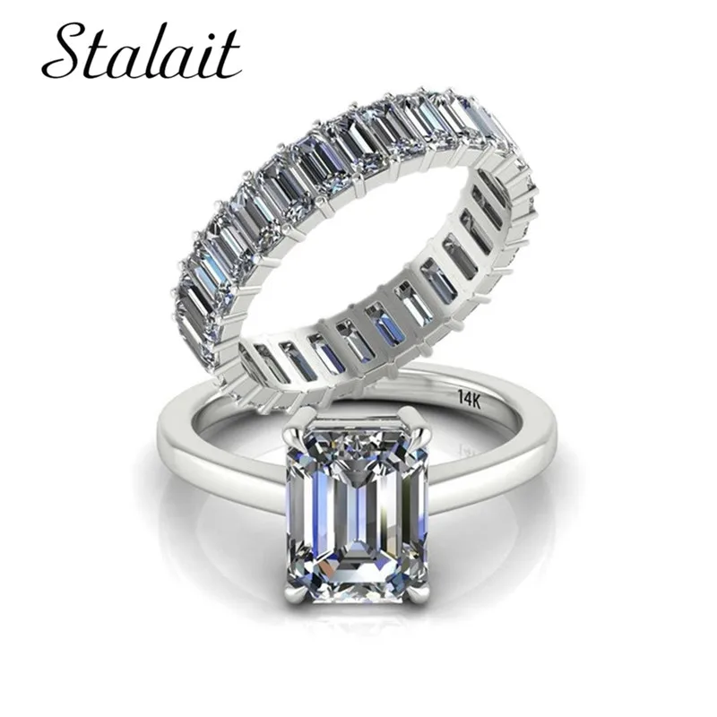 Роскошный большой кольца с прозрачными кристаллами женские человек полосы из