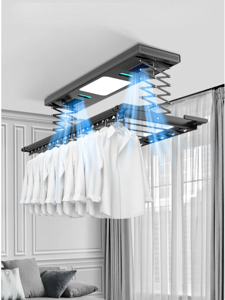 

GY Electric-Drive Airer Remote Control Lifting Automatic Intelligent Drying Sterilization Telescopic Folding Clothing Rod