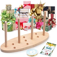 bow maker for ribbon wreaths multipurpose 5 in 1 round wooden making tool with bowdabra bow wire for gifts or party decorations