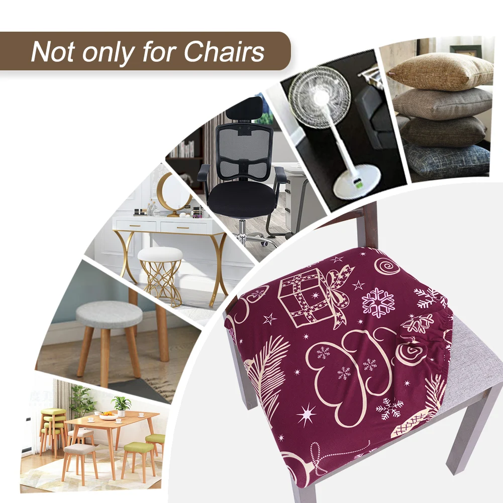 Растягивающиеся чехлы для сидений обеденного стула с принтом съемные моющиеся