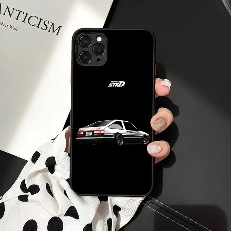 

Hot Japan Initial D anime Phone Case matte transparent For iphone 7 8 11 12 plus mini x xs xr pro max cover