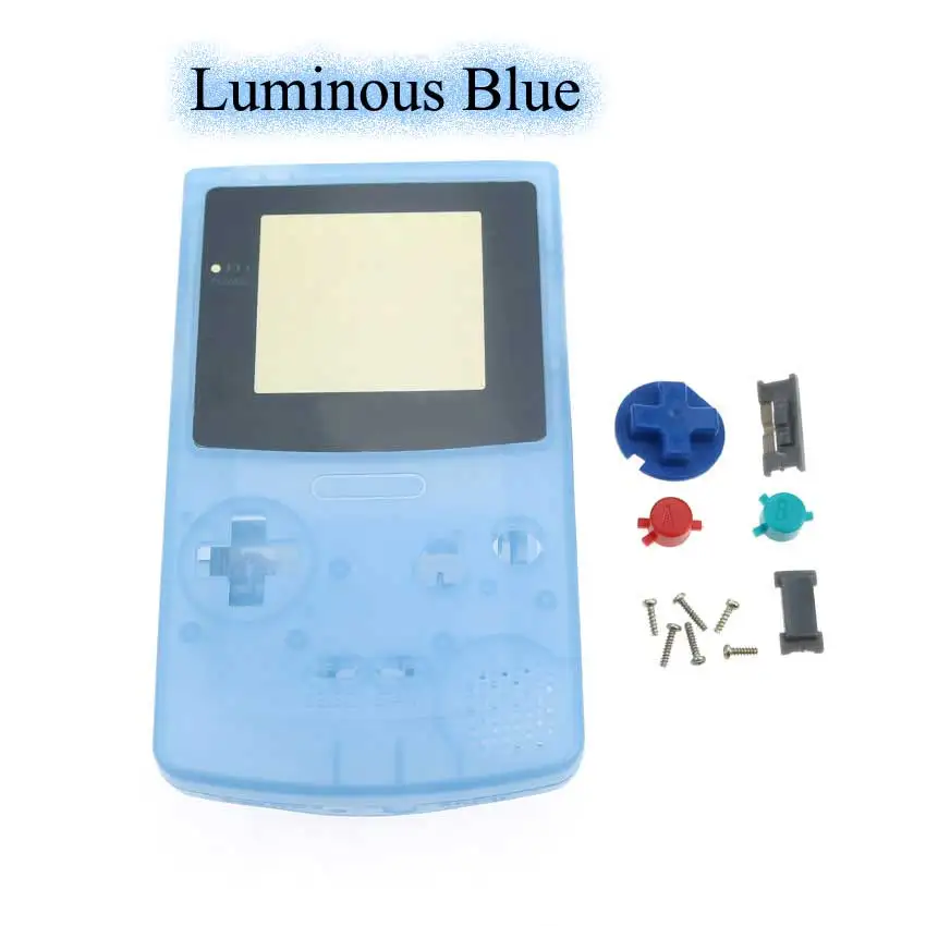 Юси Ограниченная серия корпус оболочка Крышка для nintendo для GameBoy цветная консоль GBC Чехол пакет - Цвет: Luminous blue