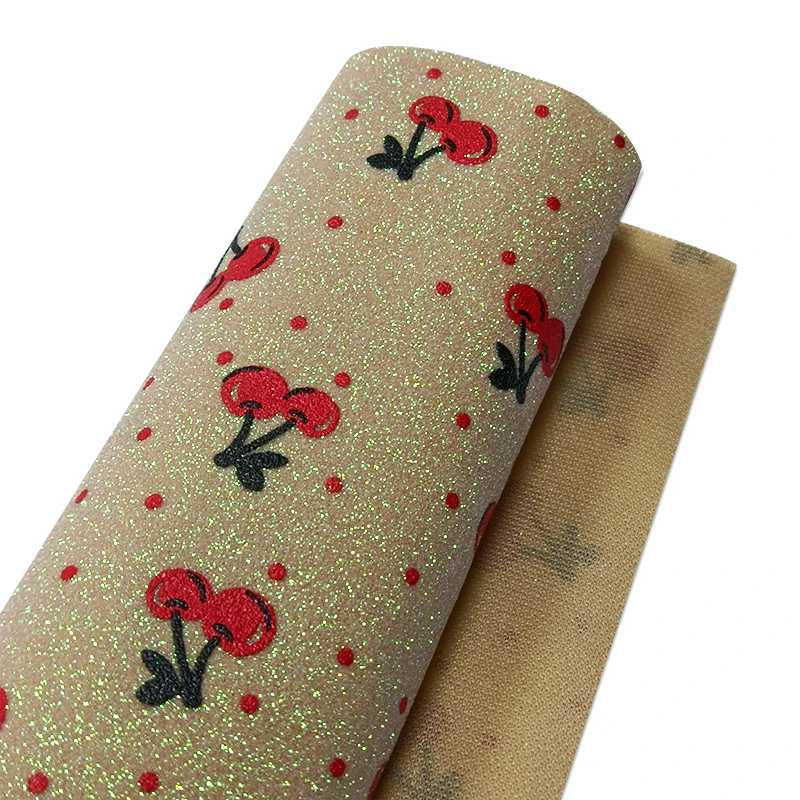 135x30 см плоды черемухи напечатанный отлично блестящая искусственная кожа листы