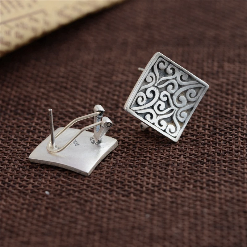 Женские винтажные ромбовидные серьги GAGAFEEL ювелирные изделия из стерлингового