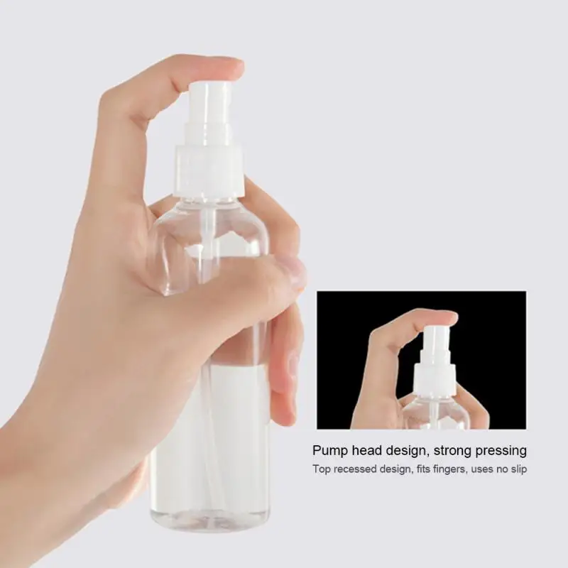 

1Pc 200/100/50/30ml Transparent Empty Plastic Spray Bottle Portable Refillable Cosmetics Atomizer Plant Watering Sprayer Bottles