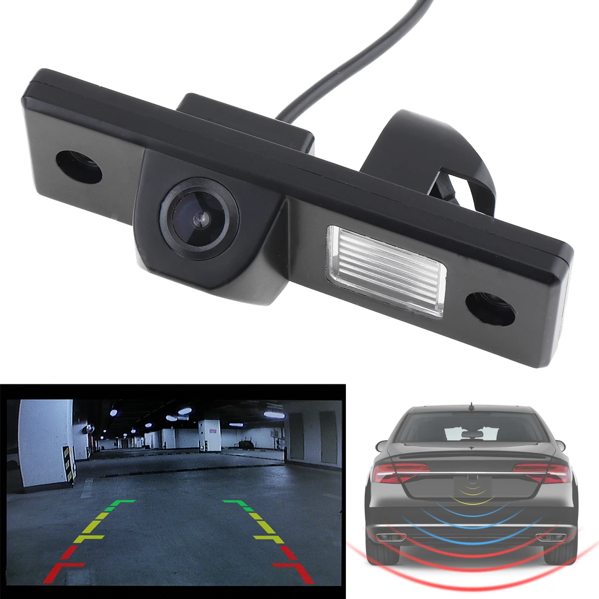 Купи CCD HD Car Rear View Camera Wide Angle Auto Rearview Reverse Backup Camera for Chevrolet Epica Lova Aveo Captiva Cruze Lacetti за 1,154 рублей в магазине AliExpress