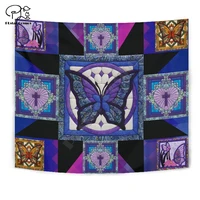 purple butterfly funny cartoon blanket tapestry 3d printed tapestrying rectangular home decor wall hanging style 3