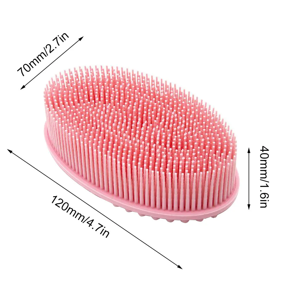

Soft Silicone Body Brush Shower Exfoliating Scrubber Soft Bristles Gentle Massage Skin Fit For Baby Bath Children Shower Brush