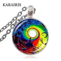 karairis rainbow life tree crystal round pendant necklace chakra glass pendant women jewelry yoga chakra necklaces unisex gifts