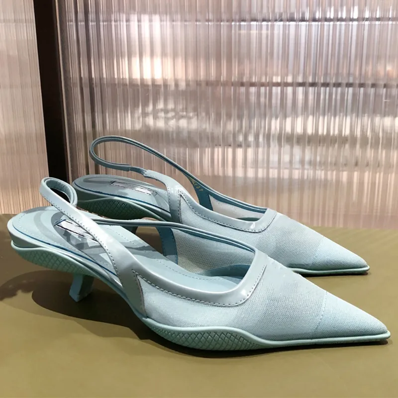 

Latest Elastic Band Woman Sandals Solid Pointed Toe Shoes Women Summer Kitten Heels Lady Shoes Fashion Classic Sandals Patchwork