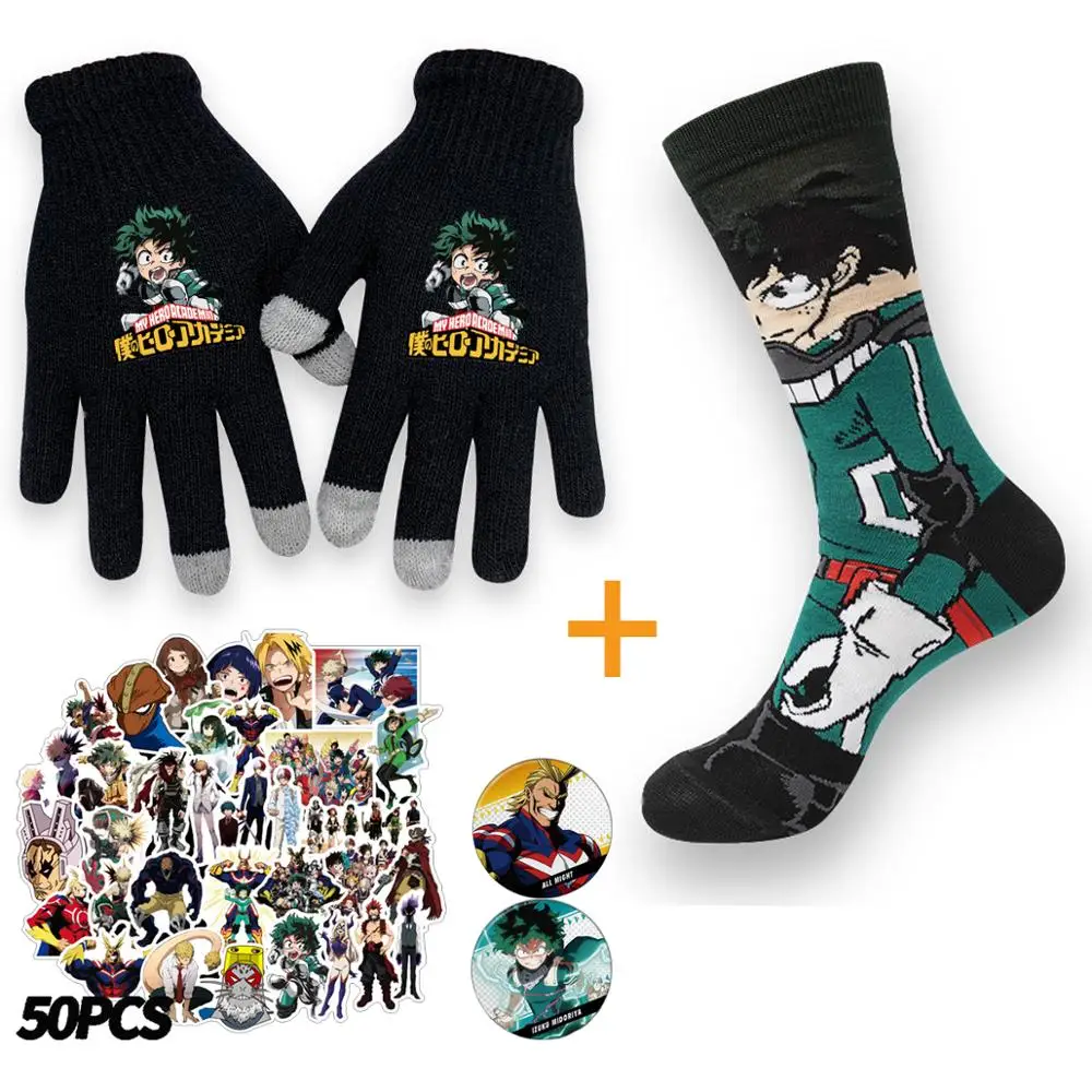 My Hero Academia Midoriya Izuku Cosplay Boku No Character Crew Socks Set | Тематическая одежда и униформа