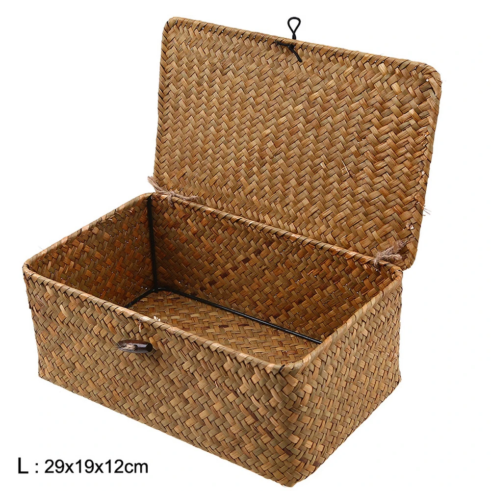 

Weed Hand Weaving Rattan Storage Box Cosmetic Product Clothing For Dropshipping Wholesale Fast Delivery !!!